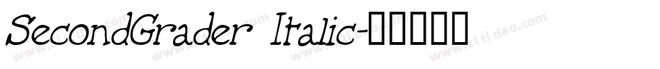 SecondGrader Italic字体转换